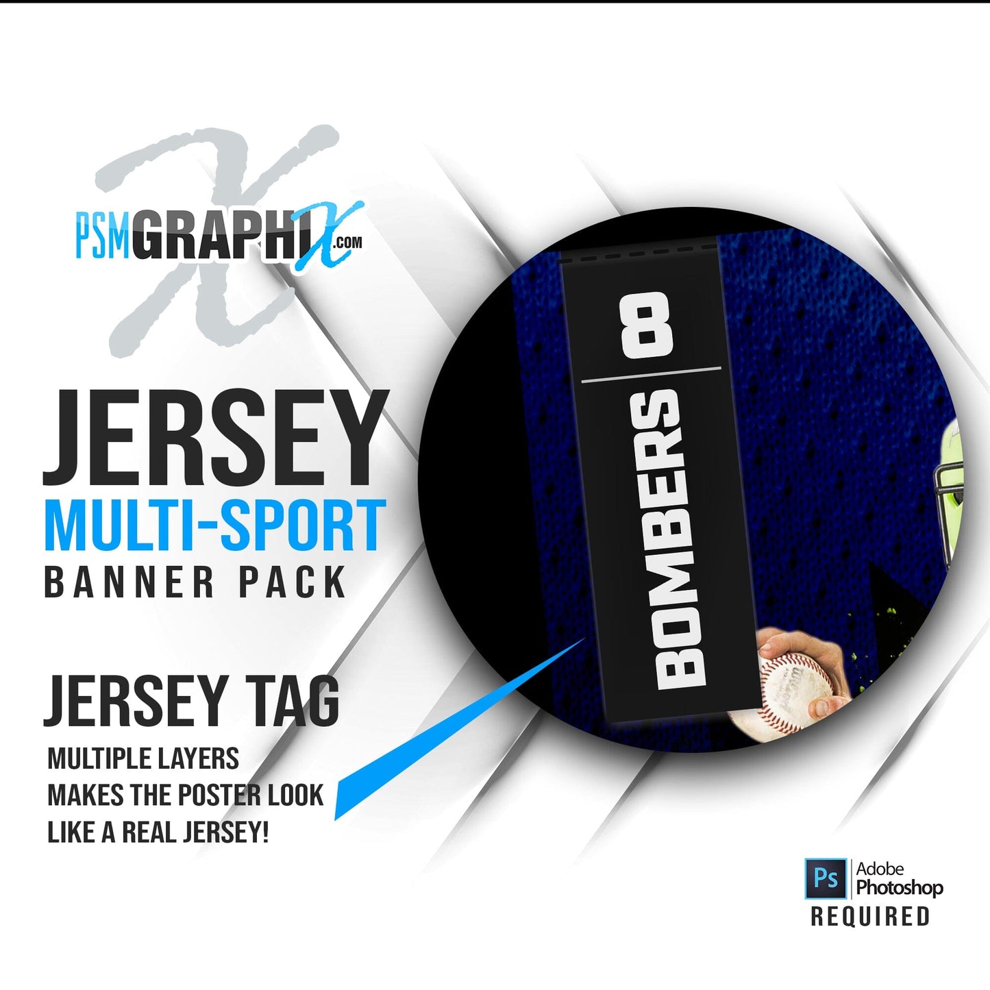 Jersey - Multi Sport Banner Bundle-Photoshop Template - PSMGraphix