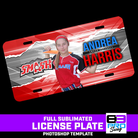 RIPPED - License Plate Photoshop Template-Photoshop Template - PSMGraphix