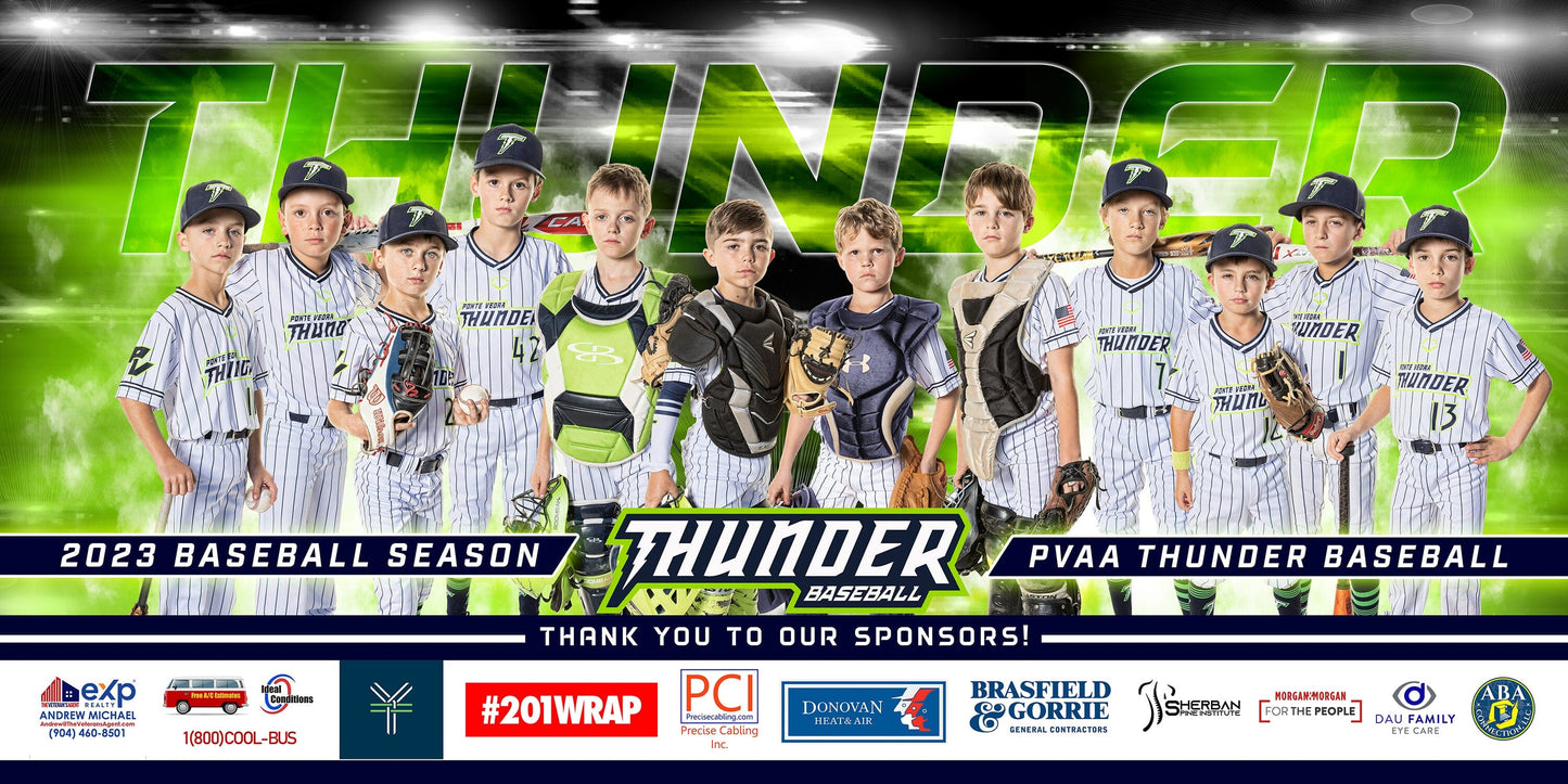 LIGHTS OUT - 1:2 Ratio TEAM FIELD BANNER Photoshop Template-Photoshop Template - PSMGraphix