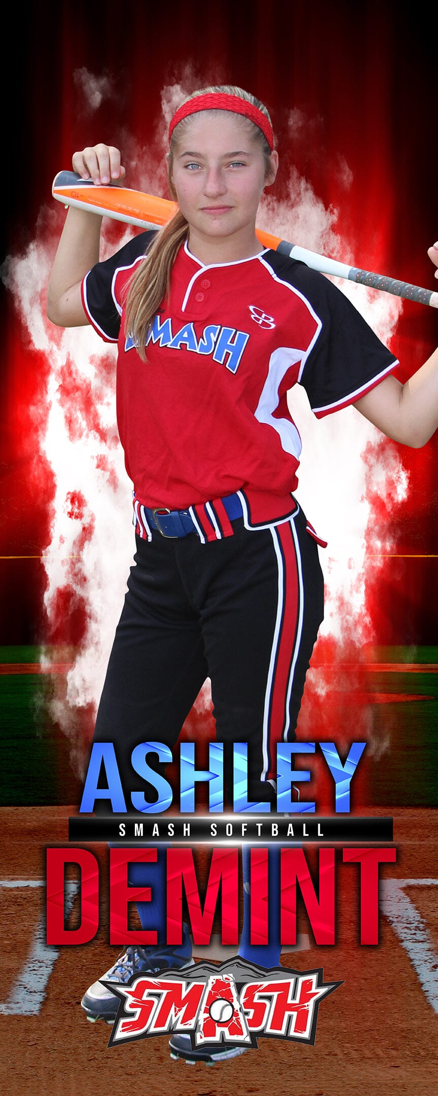 Lights Out - Baseball/Softball Specific - 1:3 Ratio INDIVIDUAL Photoshop Template-Photoshop Template - PSMGraphix