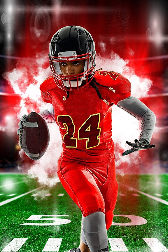 Lights Out - Football Specific - 2:3 Ratio INDIVIDUAL BACKGROUND REPLACEMENT Photoshop Template-Photoshop Template - PSMGraphix