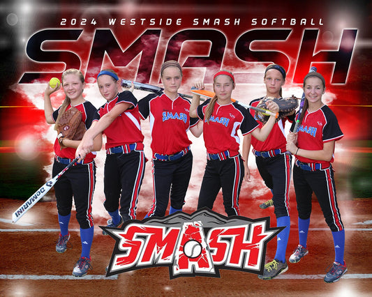 Lights Out - Baseball/Softball Specific - 4:5 Ratio TEAM PHOTO Photoshop Template-Photoshop Template - PSMGraphix