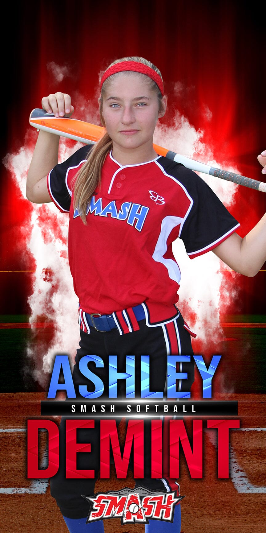 Lights Out - Baseball/Softball Specific - 1:2 Ratio INDIVIDUAL Photoshop Template-Photoshop Template - PSMGraphix