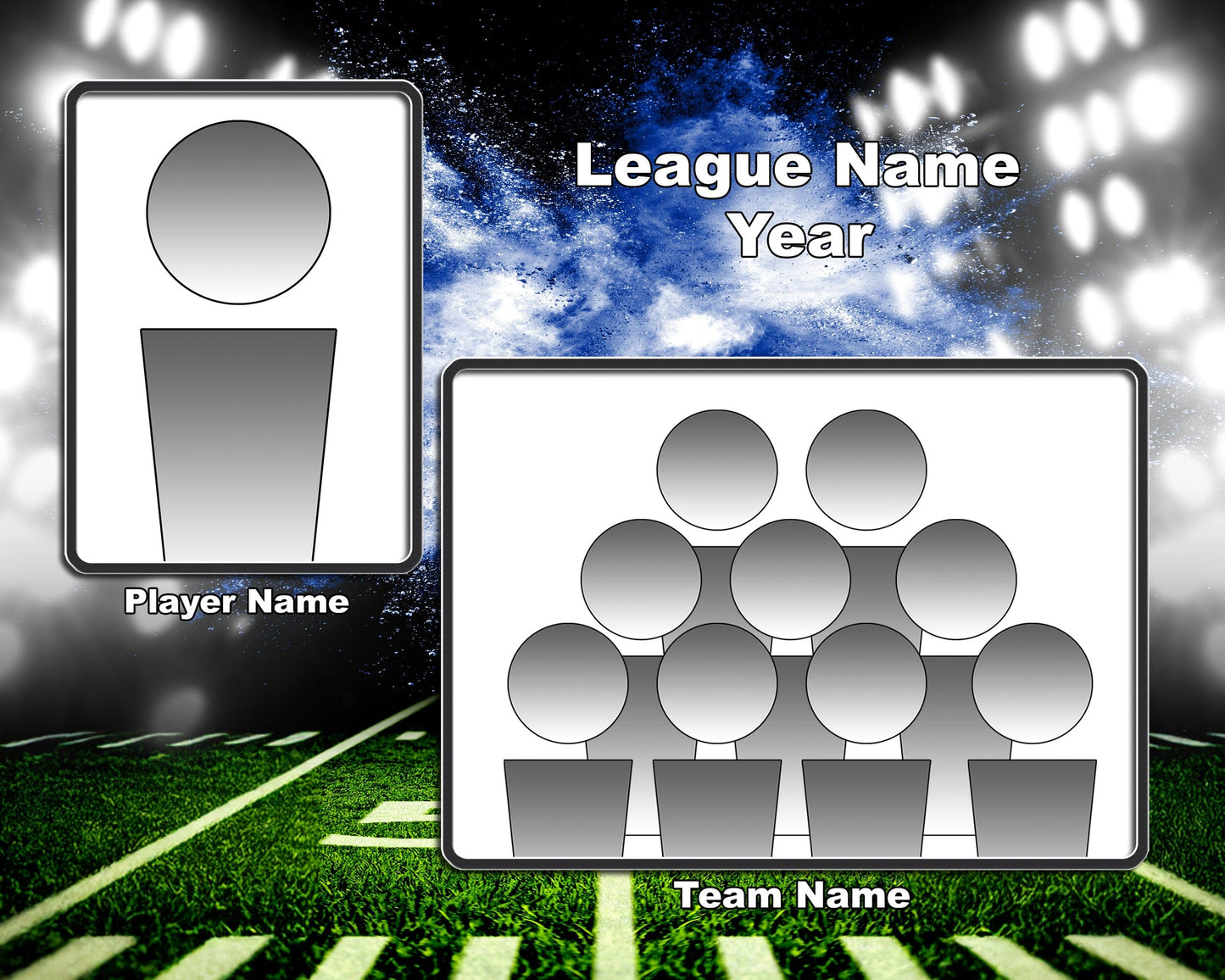 Illumination Football Traditional Team & Individual Graphics-Photoshop Template - PSMGraphix