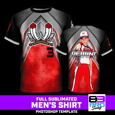 VICTORY - Men's Full Sublimated Sportswear Shirt-Photoshop Template - PSMGraphix