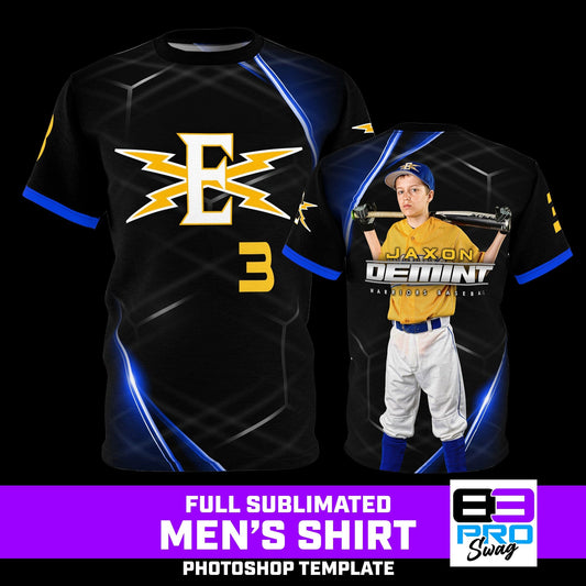 Vector - Men's Full Sublimated Sportswear Shirt-Photoshop Template - PSMGraphix