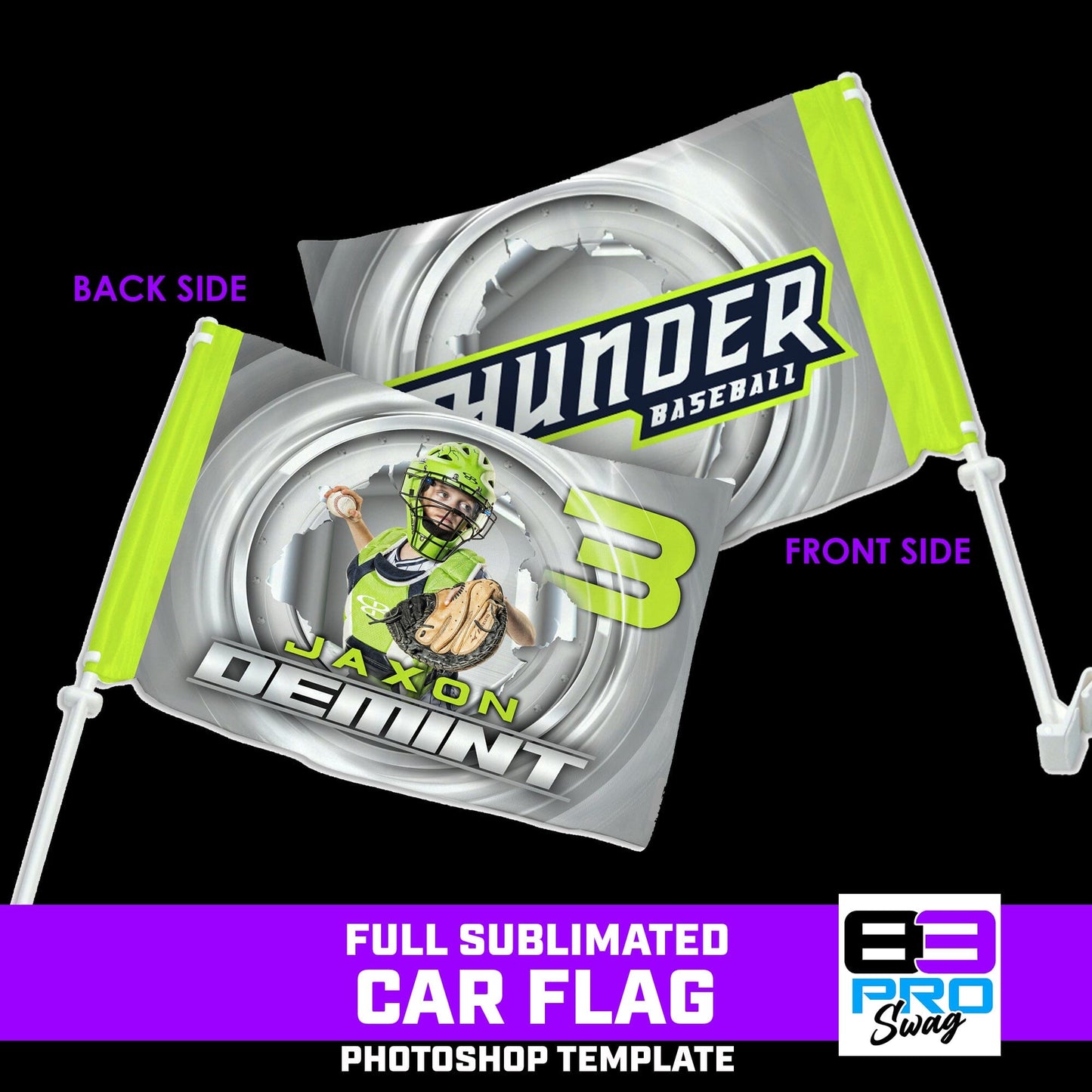 METAL BREAKOUT - Car Flag Photoshop Template-Photoshop Template - PSMGraphix
