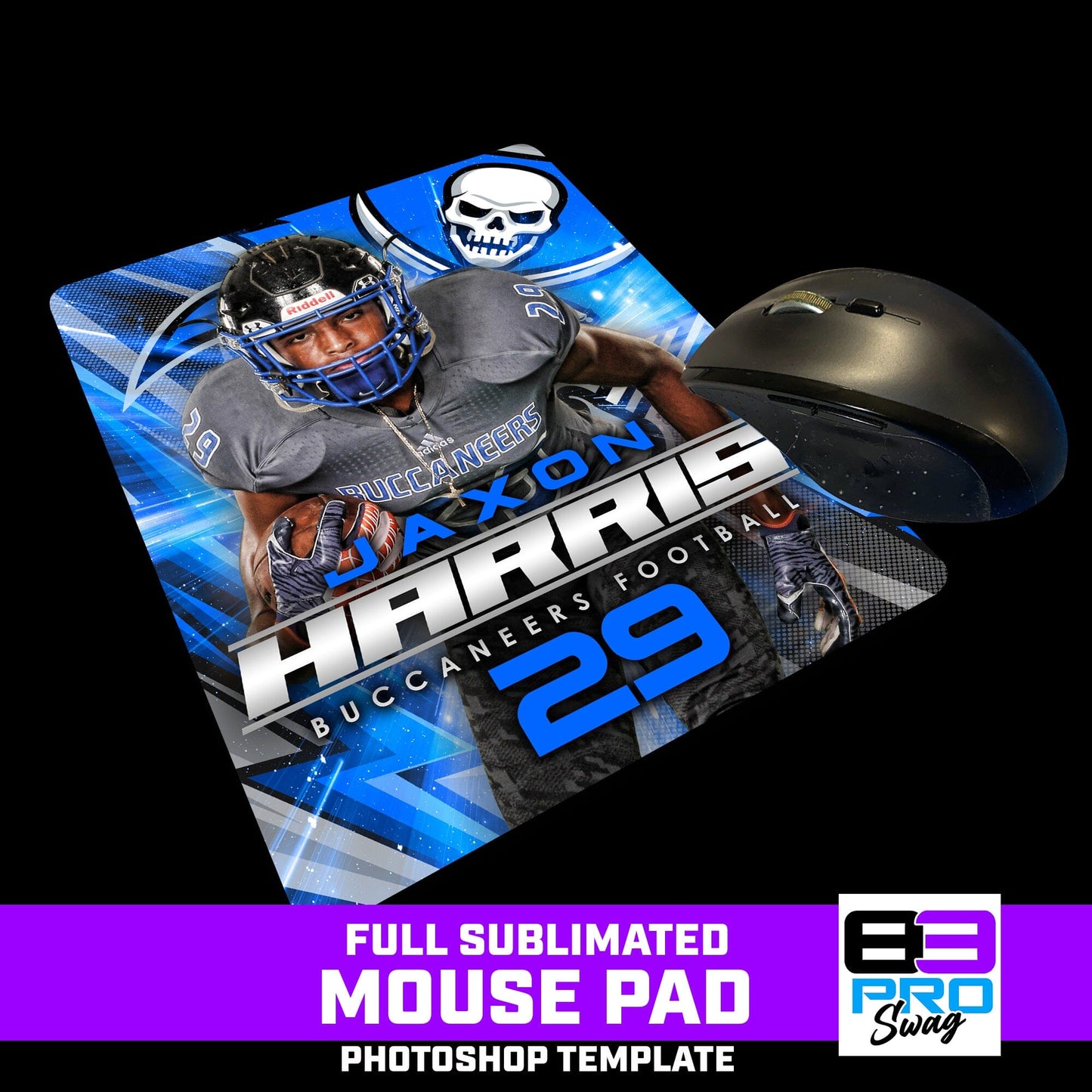 Mouse Pad Photoshop Template - FLASH - Multi-Sport-Photoshop Template - PSMGraphix