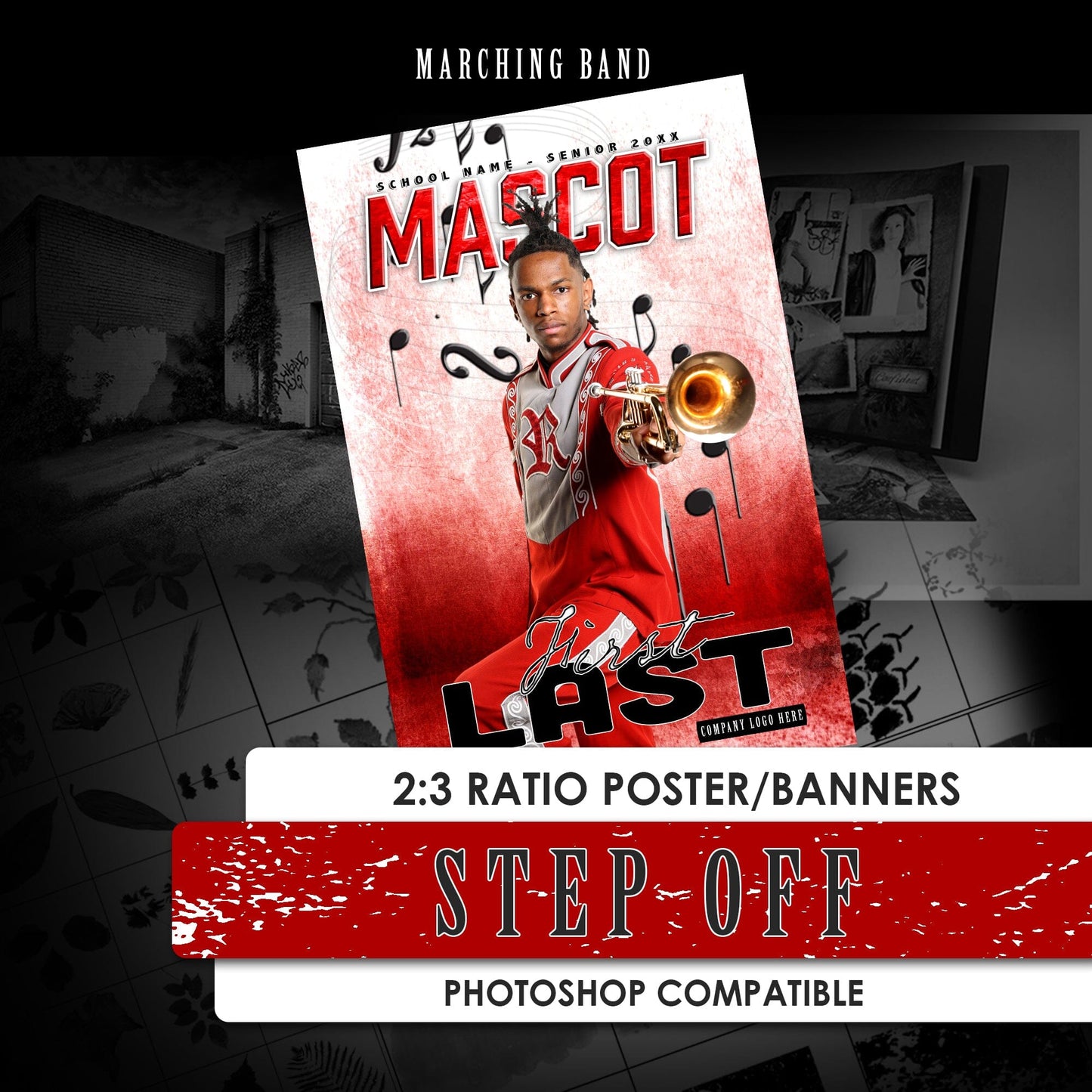 Step Off - 2:3 Ratio Player Poster/Banner-Photoshop Template - PSMGraphix