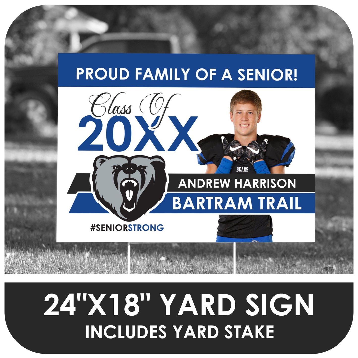 Class of 20XX Yard Sign Template - 10 Design Collections-Photoshop Template - PSMGraphix