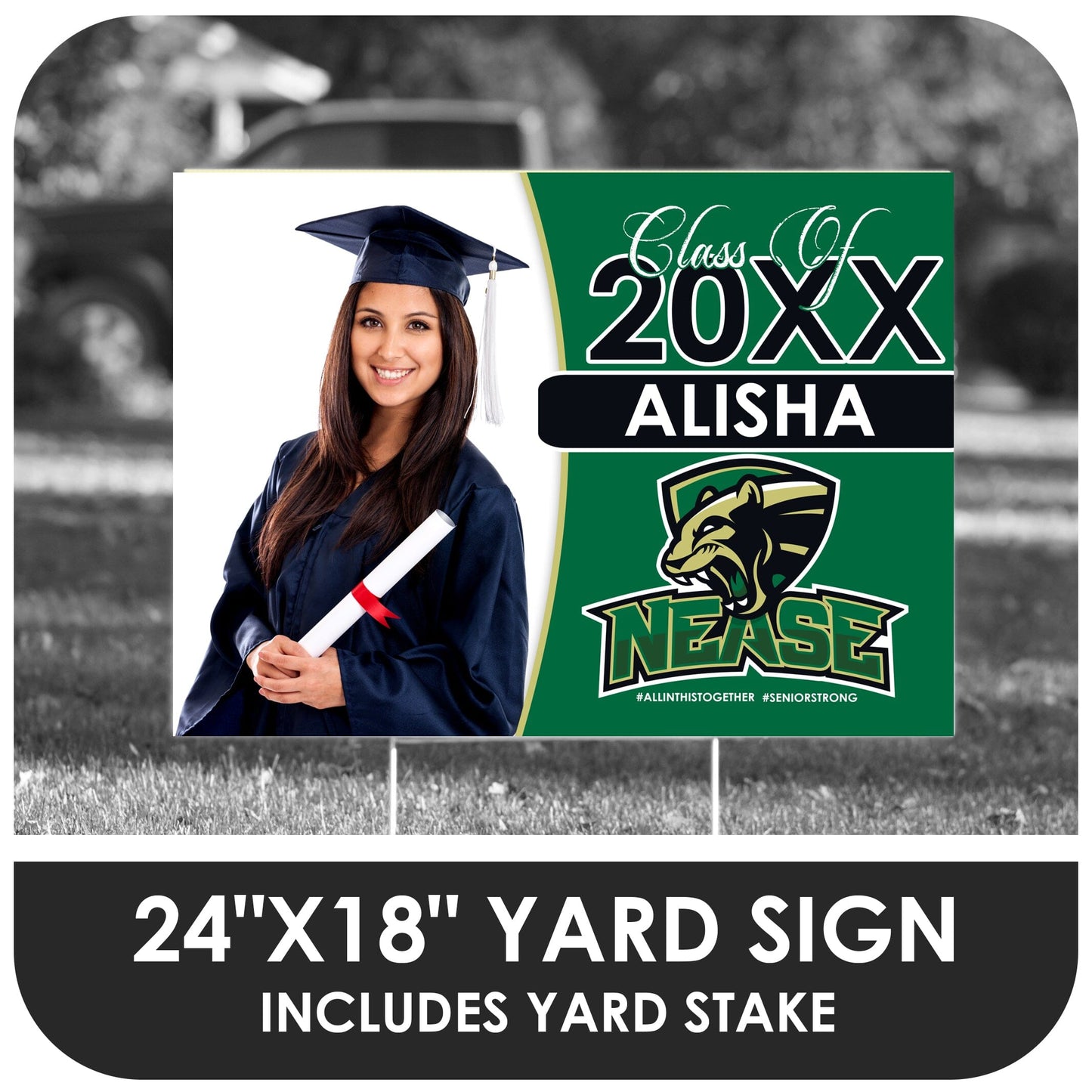 Class of 20XX Yard Sign Template - 10 Design Collections-Photoshop Template - PSMGraphix