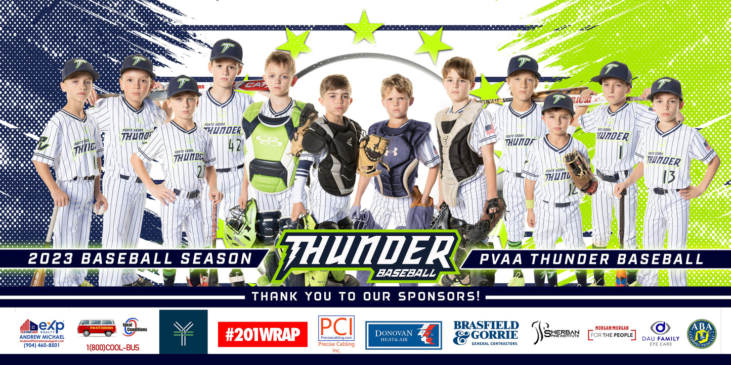 PIN STRIPE - 1:2 Ratio TEAM FIELD BANNER Photoshop Template-Photoshop Template - PSMGraphix