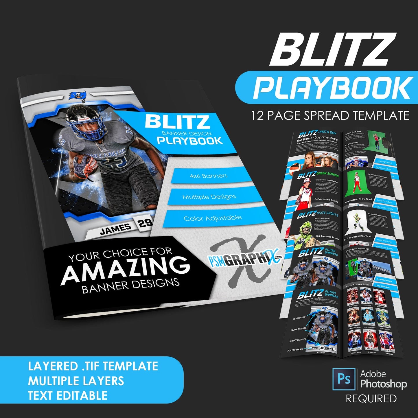 Blitz Series LIMITED EDITION BUNDLE (Marketing & Templates)-Photoshop Template - PSMGraphix
