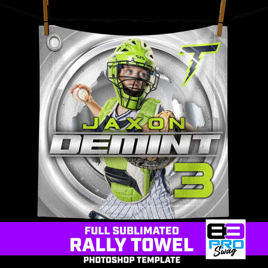 METAL BREAKOUT - 14"x14" Rally Towel Photoshop Template-Photoshop Template - PSMGraphix