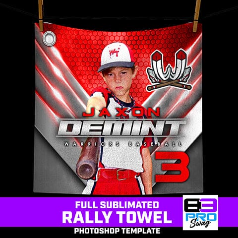VICTORY - 14"x14" Rally Towel Photoshop Template-Photoshop Template - PSMGraphix