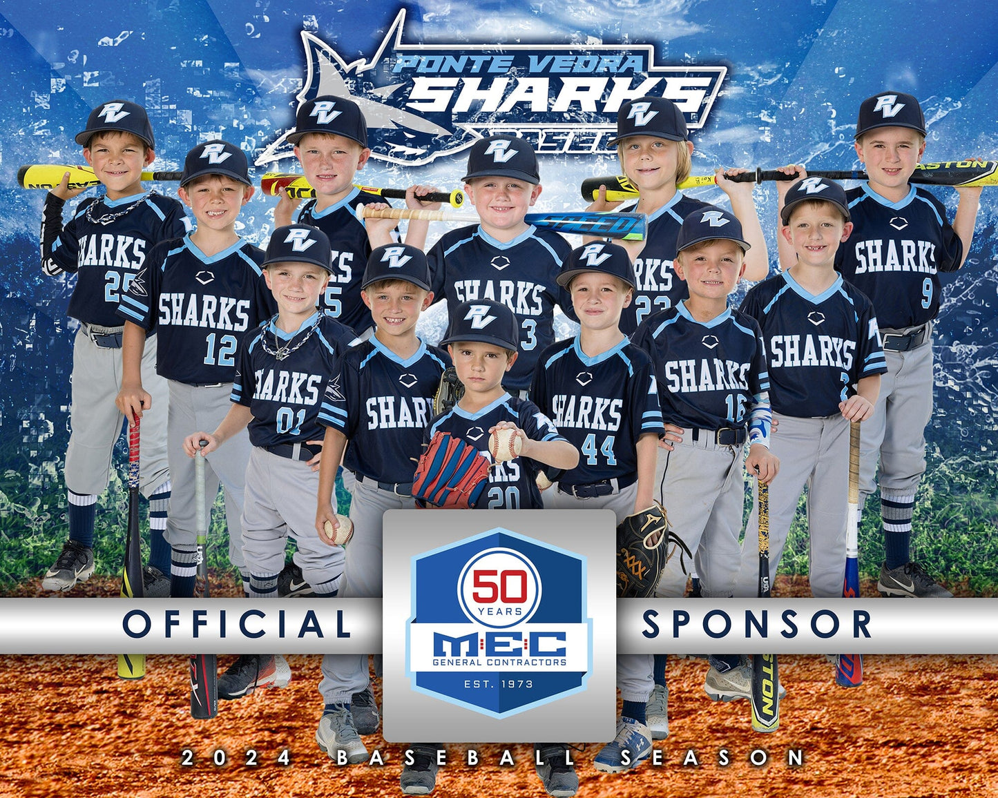 4:5 Ratio SPONSOR PLAQUE Photoshop Template - Shark Multi-Sport-Photoshop Template - PSMGraphix