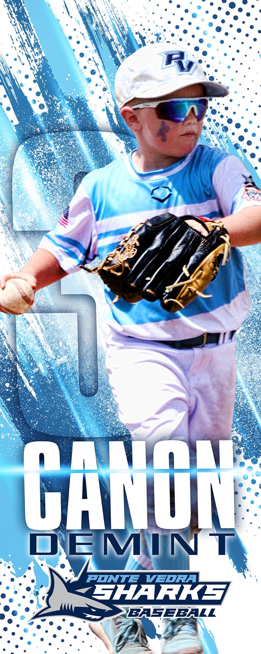 1:3 Ratio INDIVIDUAL Photoshop Template - SPLASH - Multi-Sport-Photoshop Template - PSMGraphix