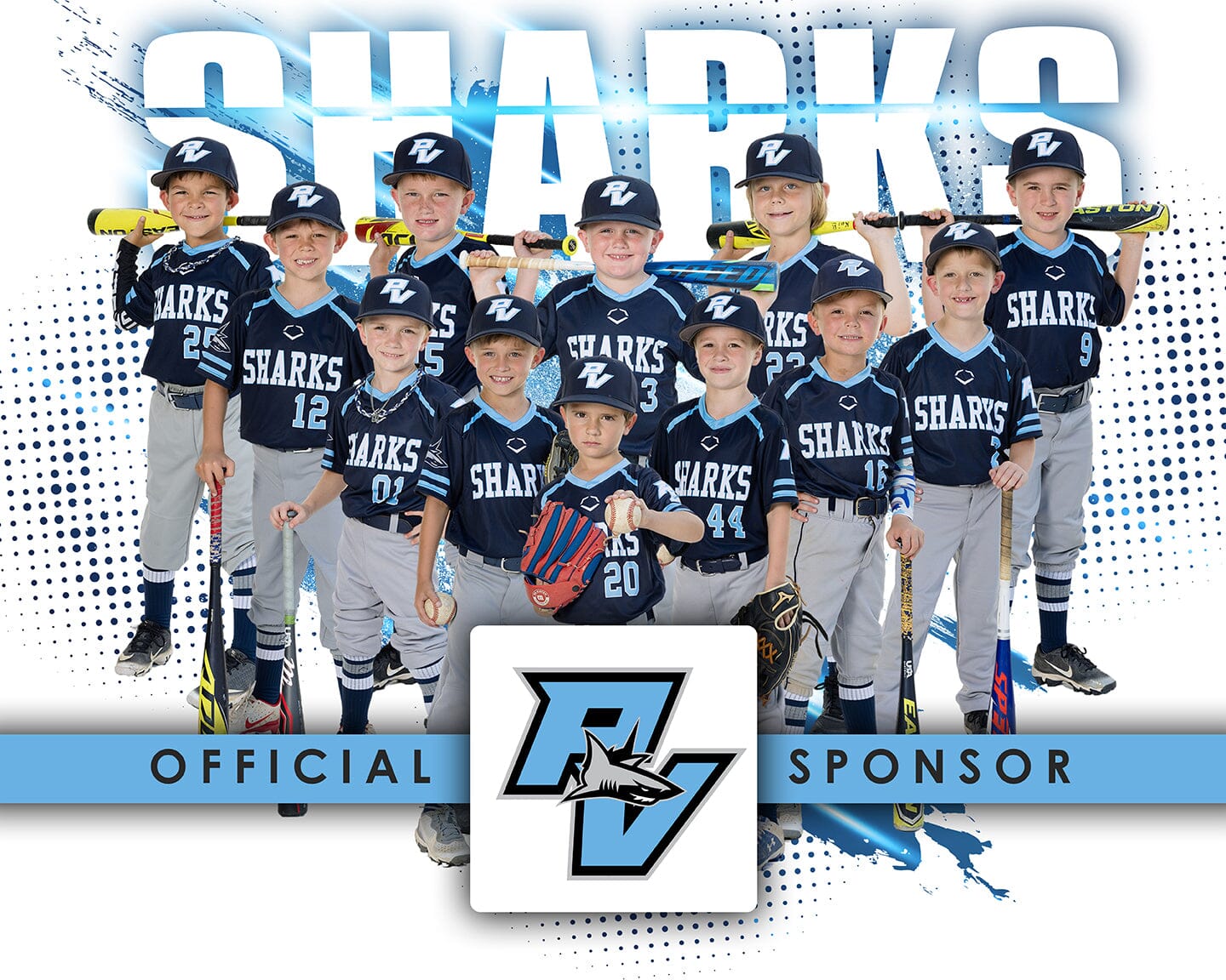 4:5 Ratio SPONSOR PLAQUE Photoshop Template - SPLASH - Multi-Sport-Photoshop Template - PSMGraphix