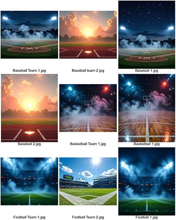 2025 Digital Sports Backgrounds-Photoshop Template - PSMGraphix