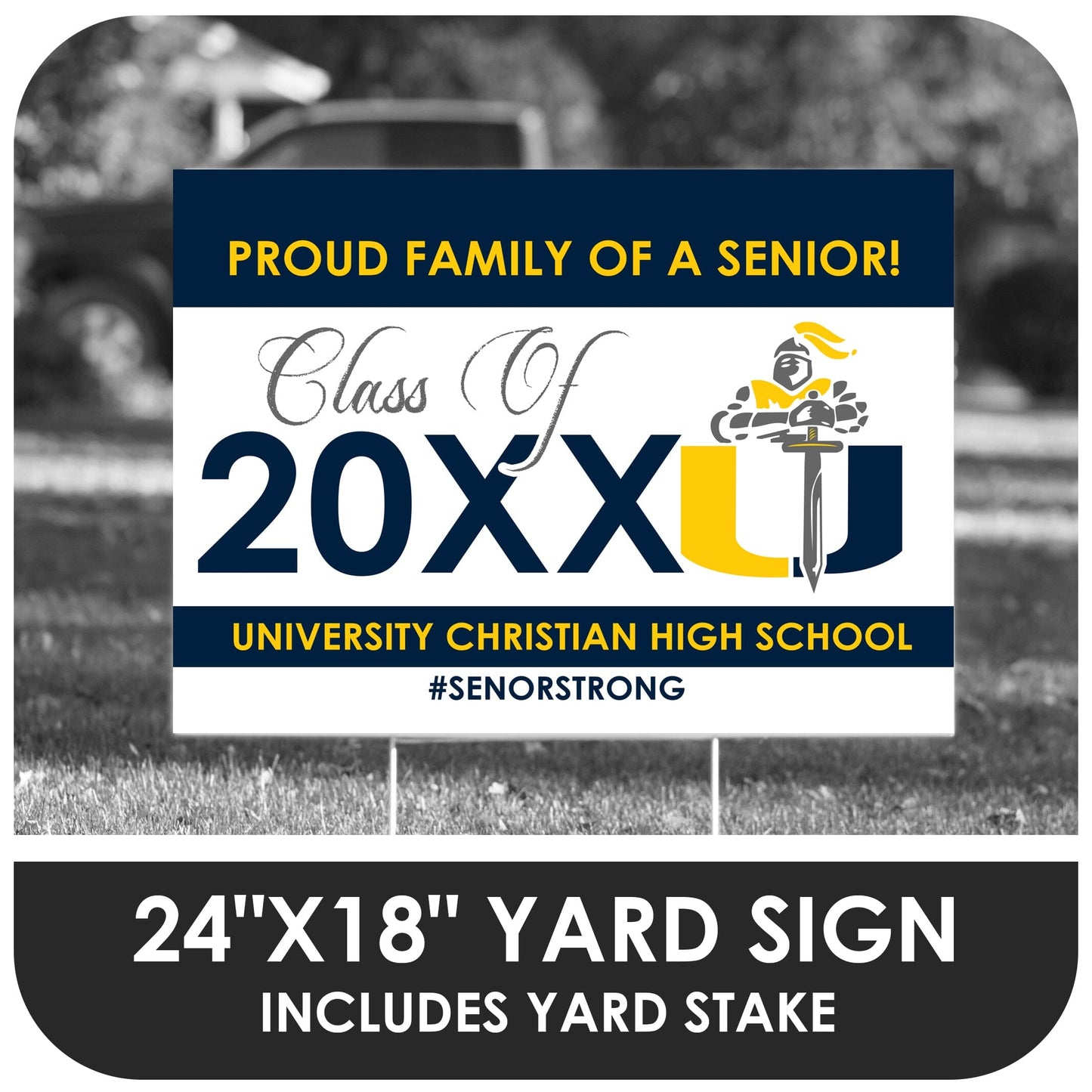 Class of 20XX Yard Sign Template - 10 Design Collections-Photoshop Template - PSMGraphix