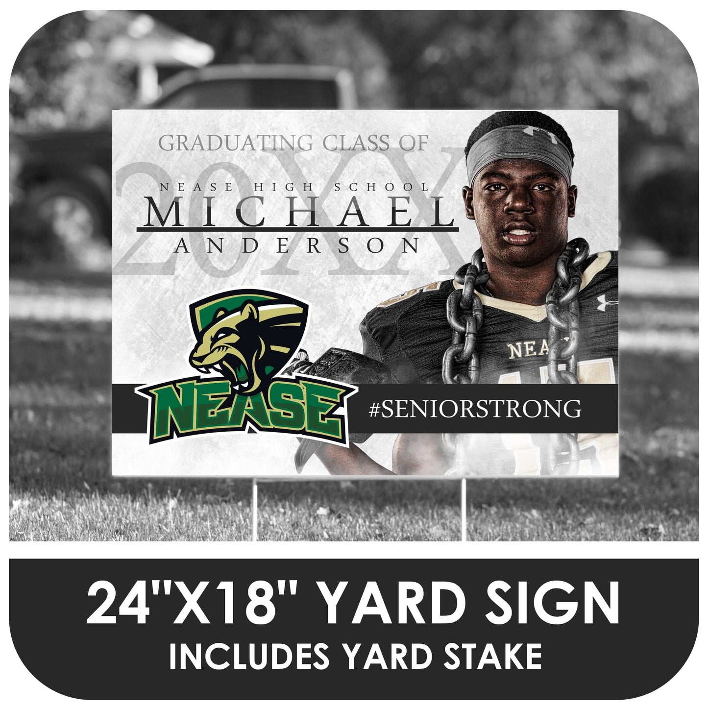 Class of 20XX Yard Sign Template - 10 Design Collections-Photoshop Template - PSMGraphix