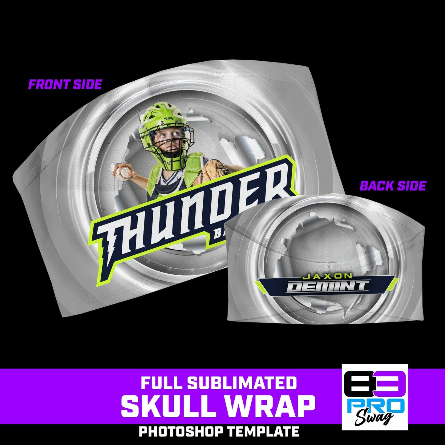 METAL BREAKOUT - Skull Wrap Headband Photoshop Template-Photoshop Template - PSMGraphix