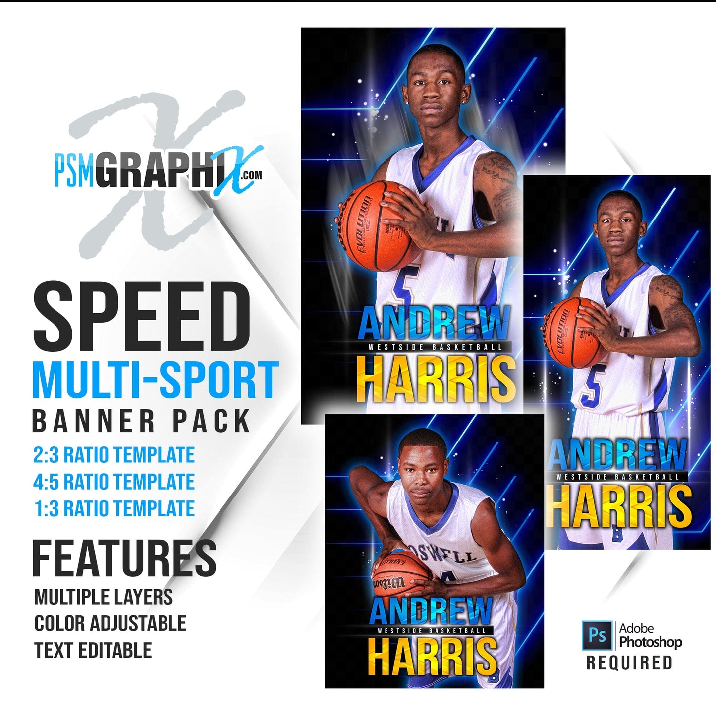Speed - Multi Sport Banner Bundle-Photoshop Template - PSMGraphix