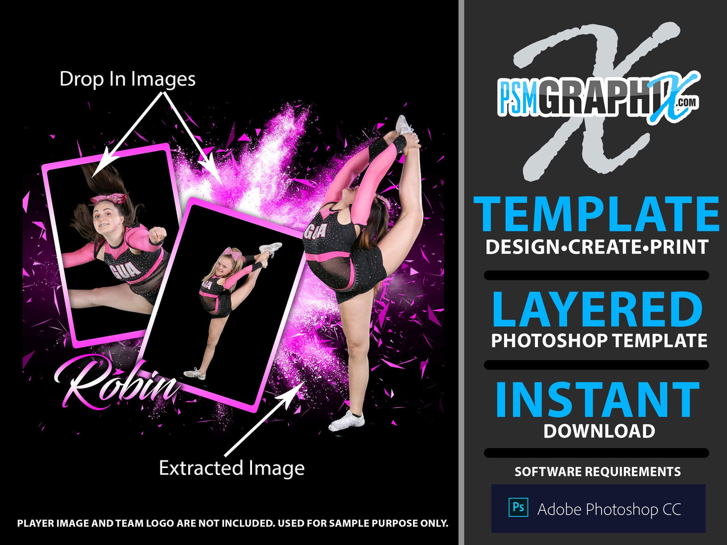 Confetti Burst - Stage Series II - Drop In Photoshop Template-Photoshop Template - PSMGraphix
