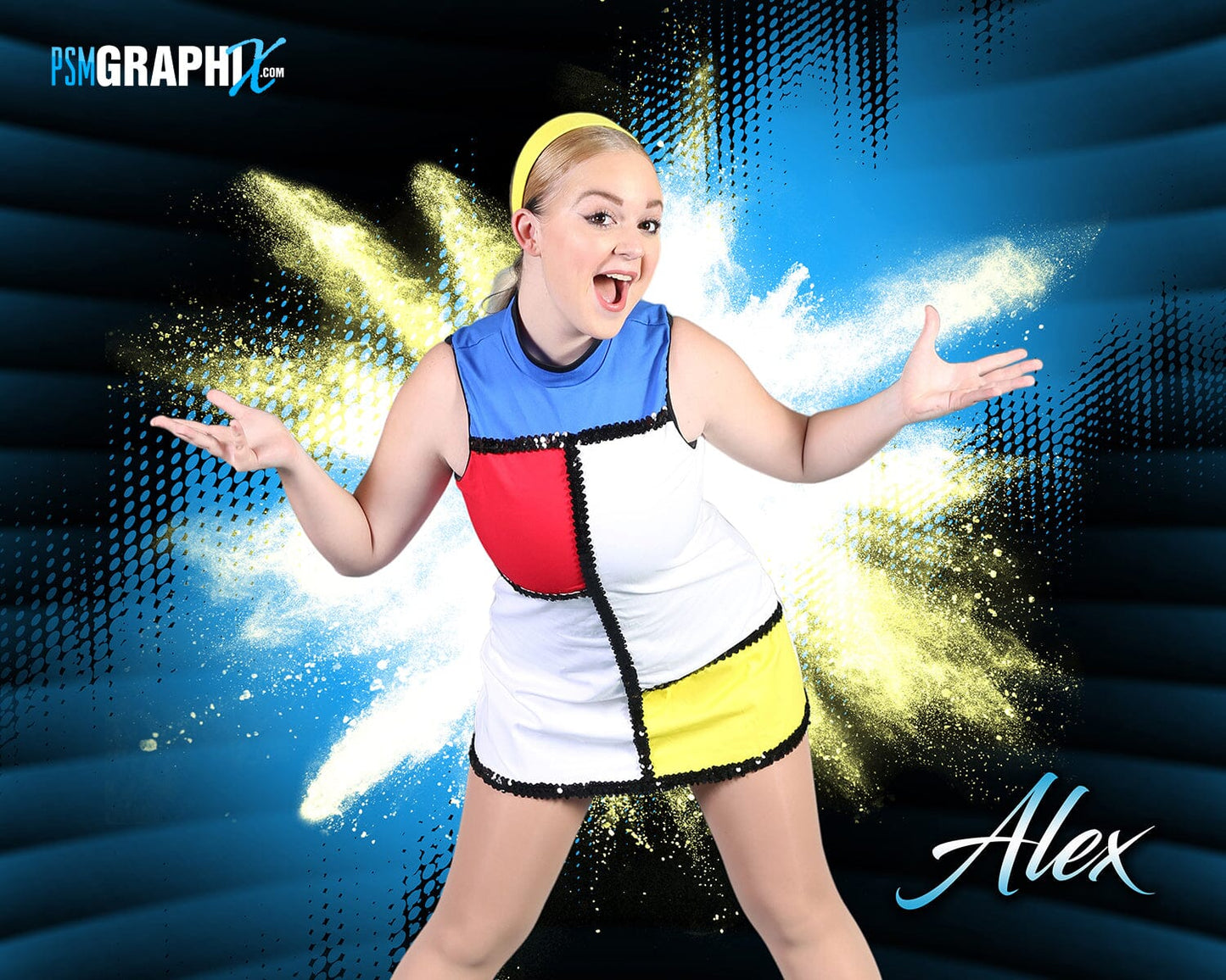 Halftone Burst - Stage Series II - Photoshop Template 3 Pack-Photoshop Template - PSMGraphix