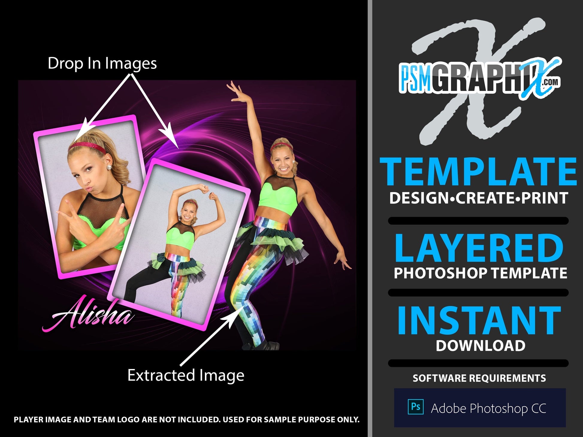 Vortex - Stage Series II - Drop In Photoshop Template-Photoshop Template - PSMGraphix