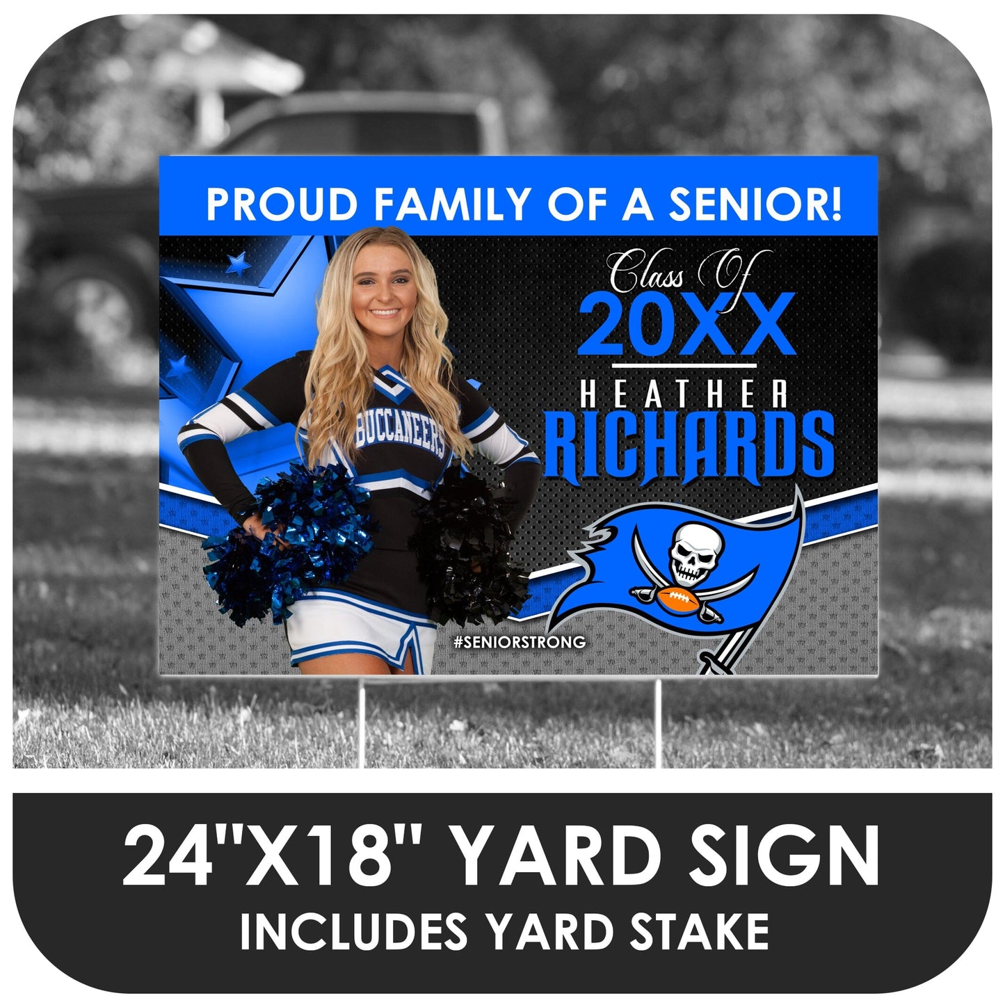 Class of 20XX Yard Sign Template - 10 Design Collections-Photoshop Template - PSMGraphix