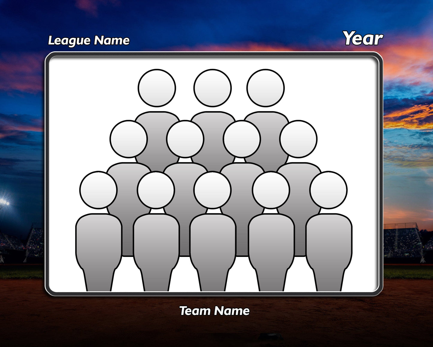 Slugger Team & Individual Template Package-Photoshop Template - PSMGraphix