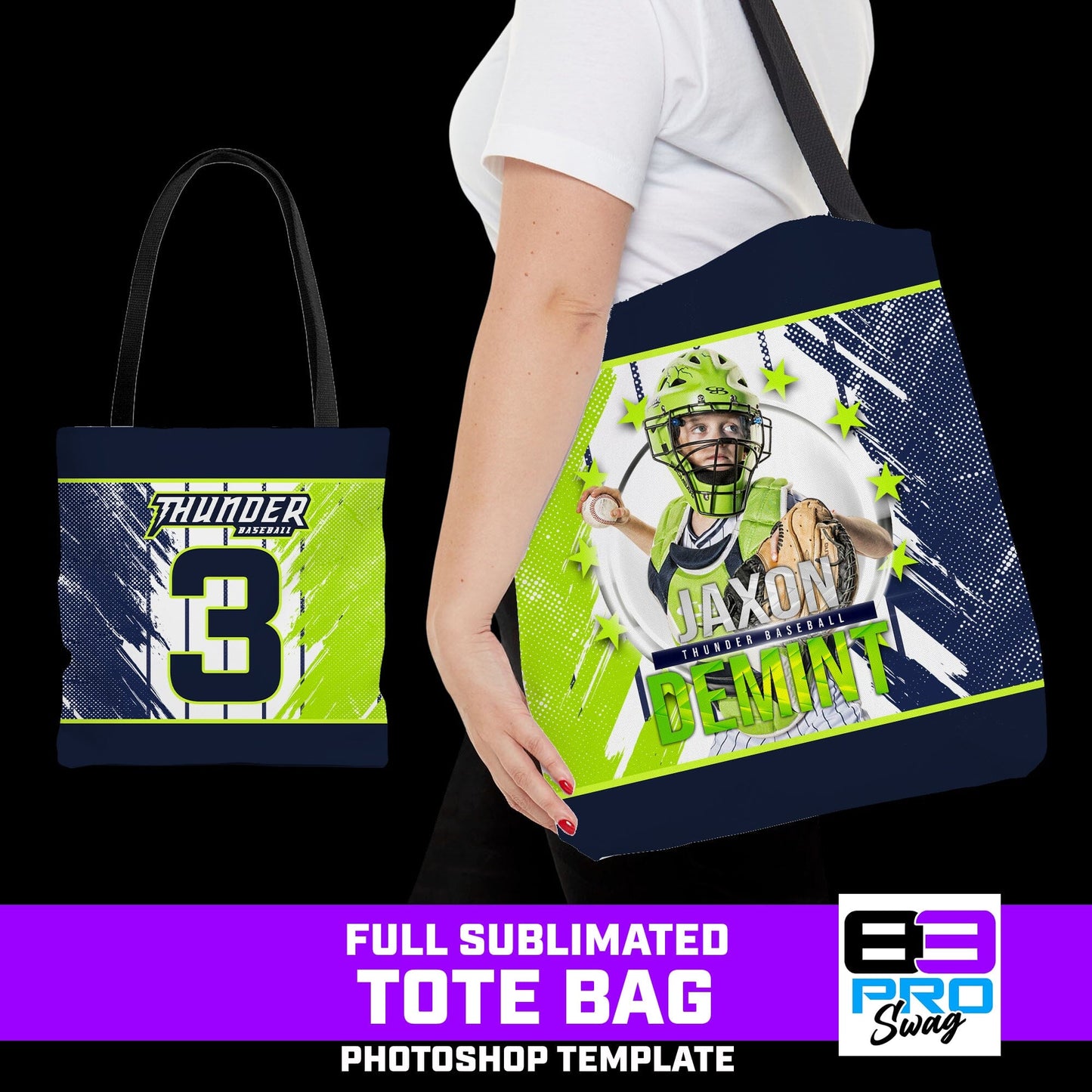 Pin Stripe - Tote Bag Photoshop Template-Photoshop Template - PSMGraphix