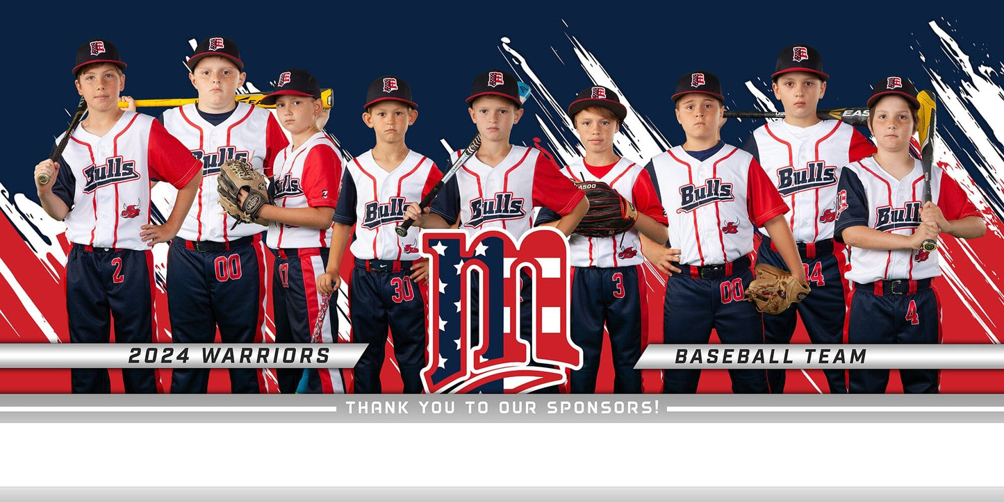 1:2 Ratio TEAM FIELD BANNER Photoshop Template - Shredded-Photoshop Template - PSMGraphix