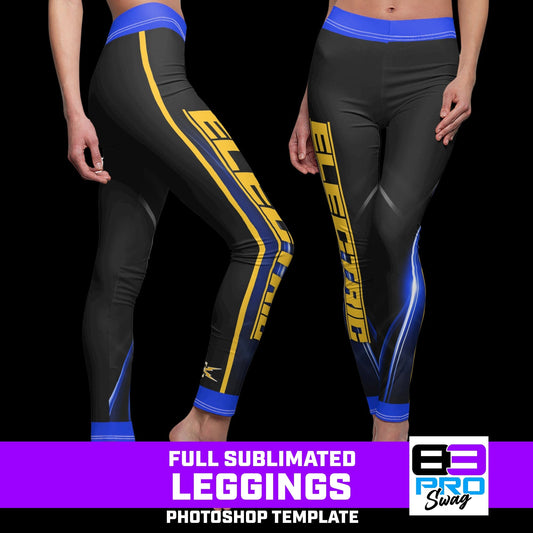 Vector - Women's Full Sublimated Sportswear Leggings-Photoshop Template - PSMGraphix