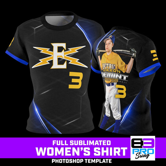 Vector - Women's Full Sublimated Sportswear Shirt-Photoshop Template - PSMGraphix