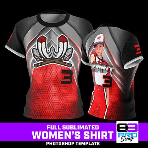 VICTORY - Women's Full Sublimated Sportswear Shirt-Photoshop Template - PSMGraphix
