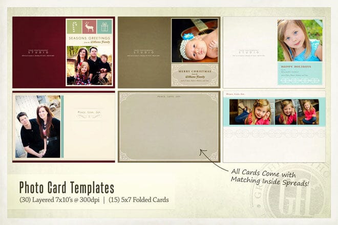 Holiday Cards 2011 - Bundle-Photoshop Template - Graphic Authority