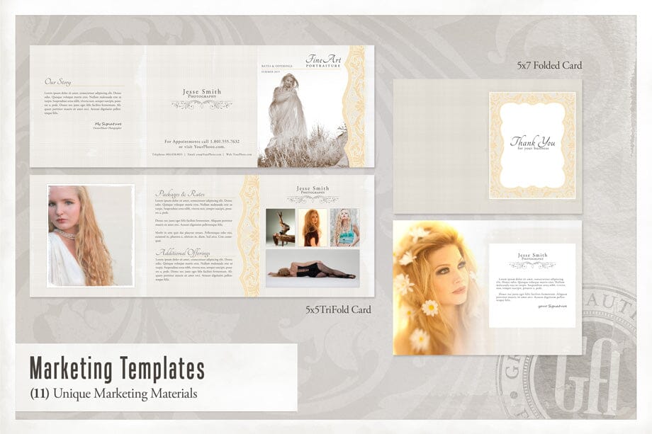 Portrait Masterpiece - Bundle-Photoshop Template - Graphic Authority