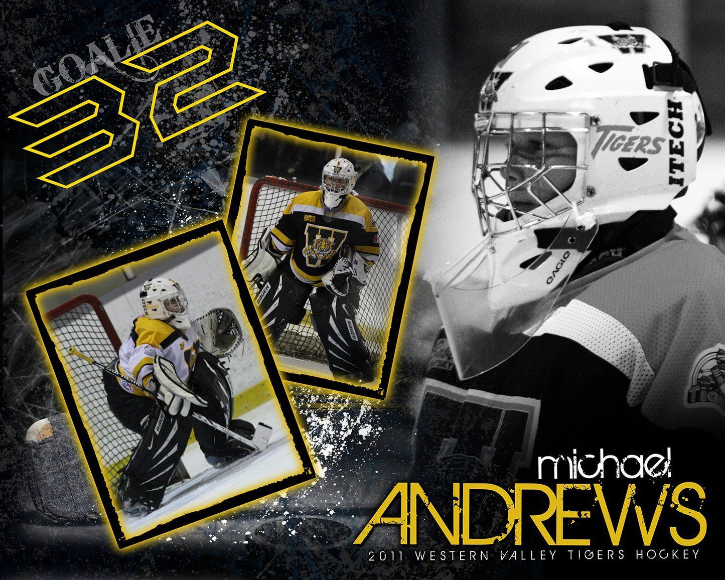 Hockey v.5 - Action Drop In Poster/Banner-Photoshop Template - Photo Solutions