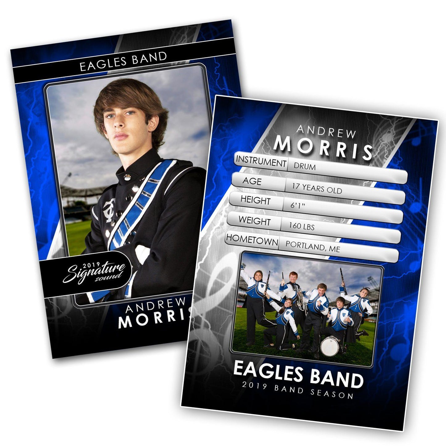 Signature Player - Band - V3 - T&I Drop-In Collection-Photoshop Template - Photo Solutions