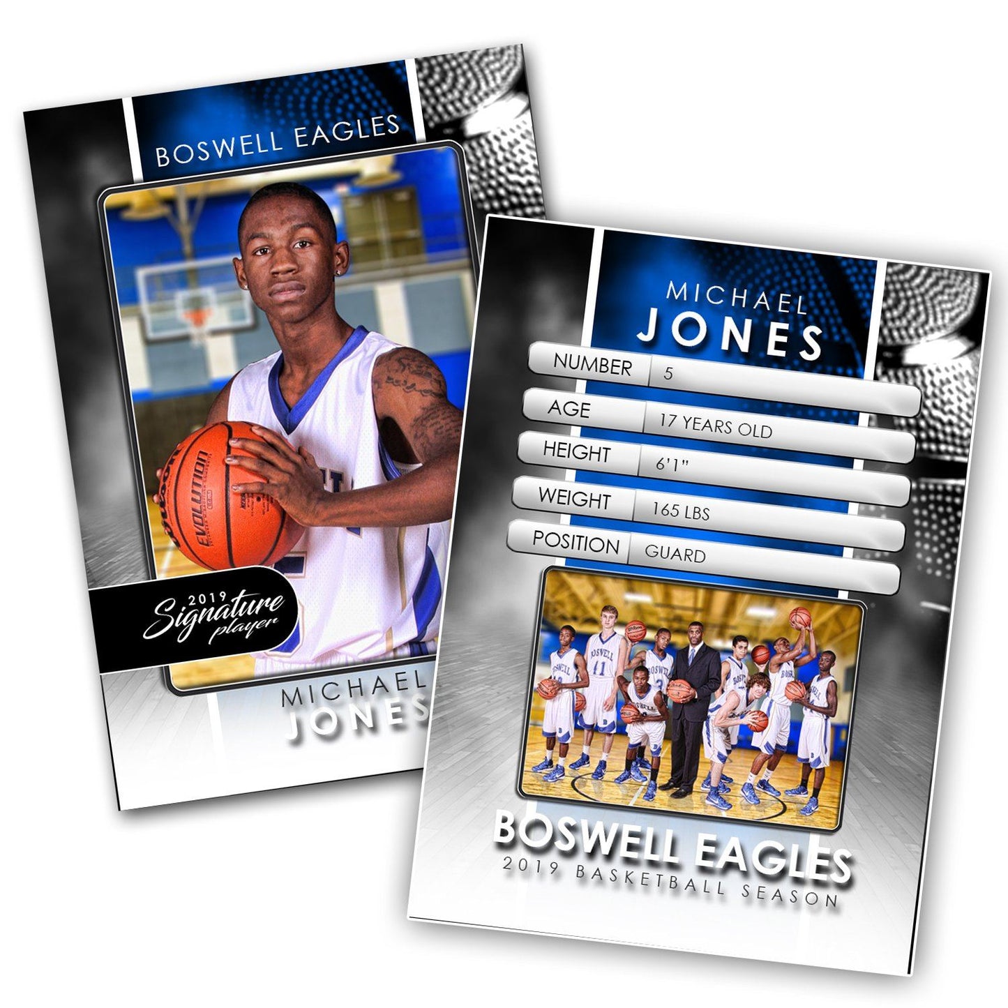 Signature Player - Basketball - V1 - T&I Drop-In Collection-Photoshop Template - Photo Solutions