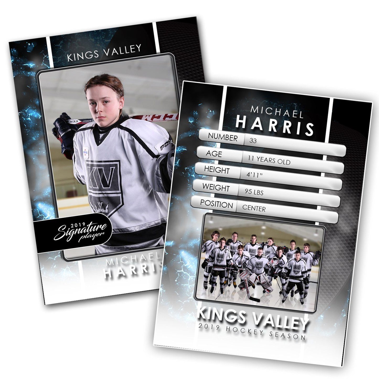 Signature Player - Hockey - V1 - T&I Drop-In Collection-Photoshop Template - Photo Solutions
