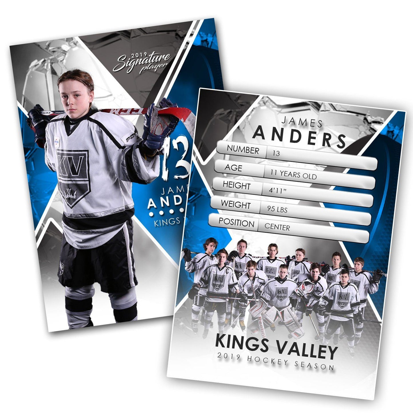 Signature Player - Hockey - V2 - T&I Extraction Collection-Photoshop Template - Photo Solutions