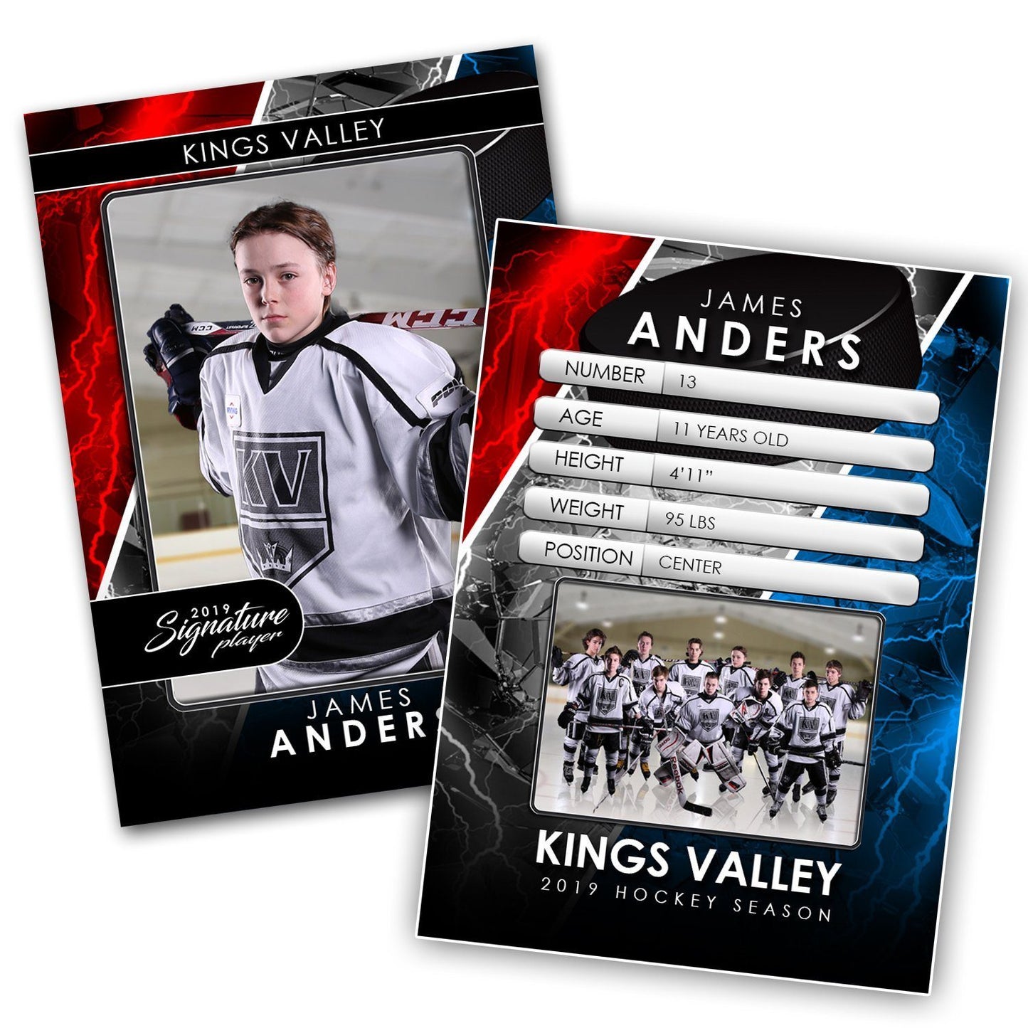 Signature Player - Hockey - V3 - T&I Drop-In Collection-Photoshop Template - Photo Solutions