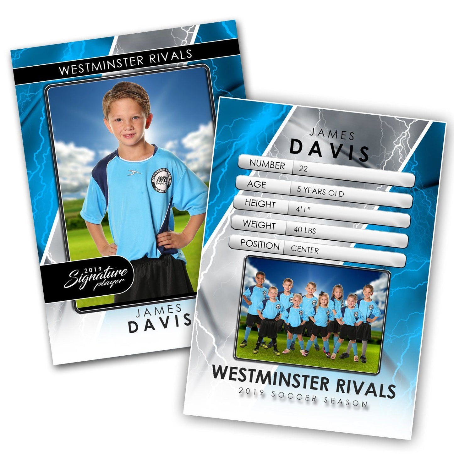 Signature Player - Soccer - V3 - T&I Drop-In Collection-Photoshop Template - Photo Solutions