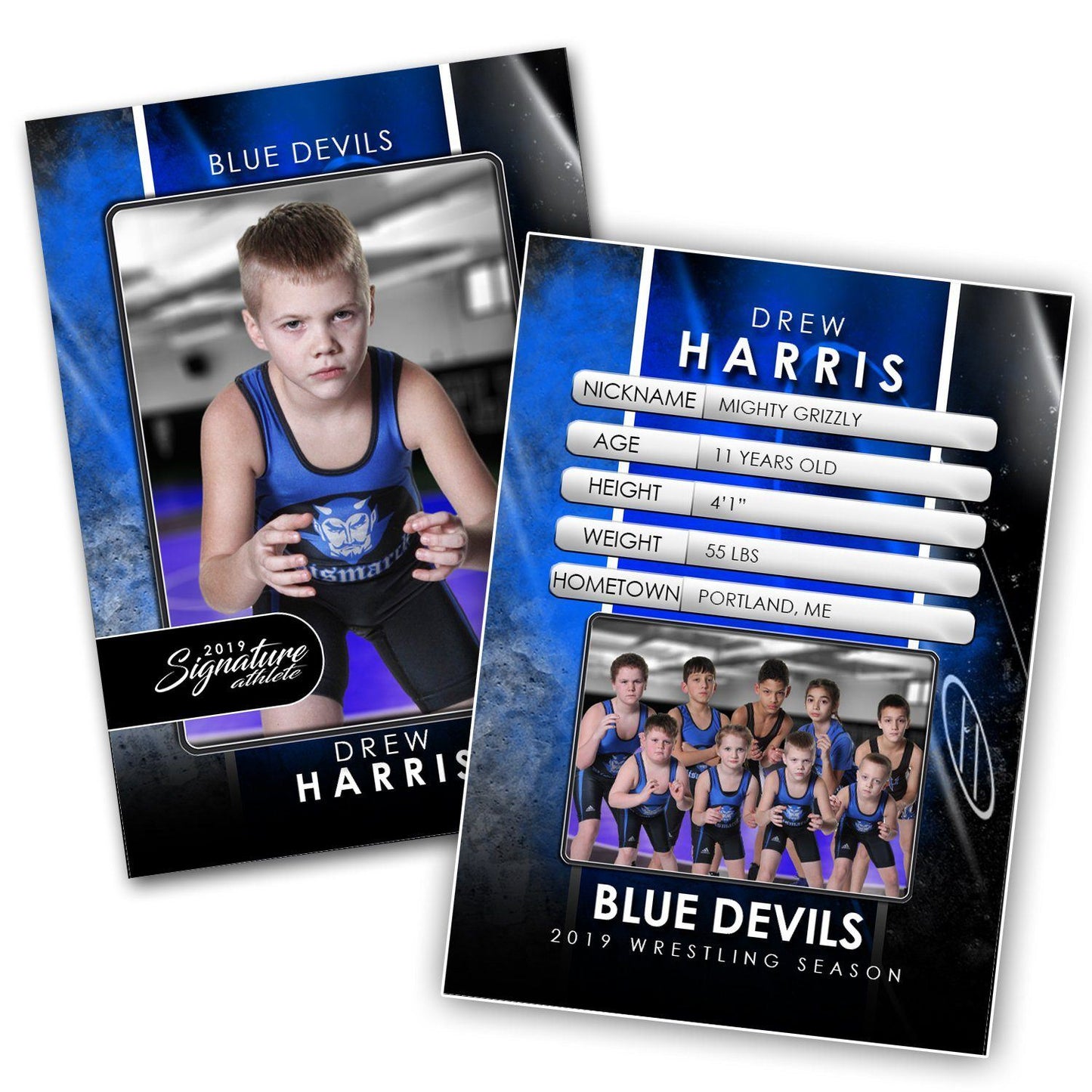 Signature Player - Wrestling - V1 - T&I Drop-In Collection-Photoshop Template - Photo Solutions