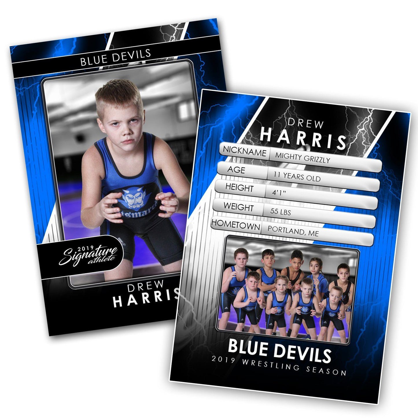 Signature Player - Wrestling - V3 - T&I Drop-In Collection-Photoshop Template - Photo Solutions