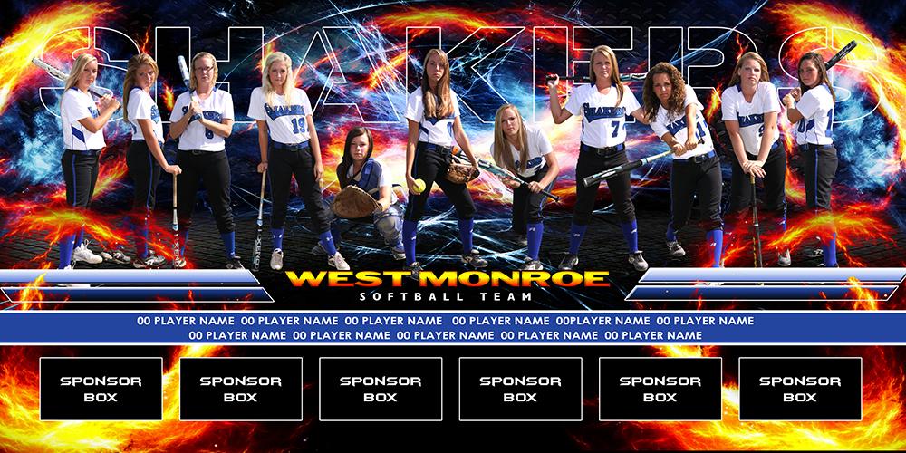 Fire & Ice v.3 - Team Field Banner-Photoshop Template - Photo Solutions