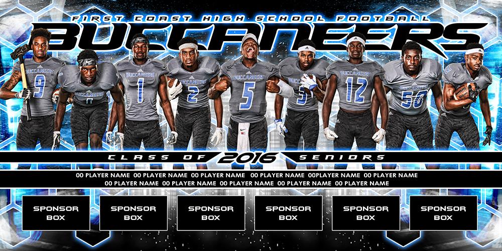 Honeycomb v.5 - Quantum Series - Team Field Banner-Photoshop Template - Photo Solutions